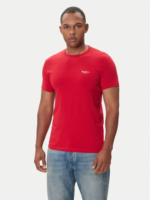 Pepe Jeans Pepe Jeans T-shirt Original Basic 3N PM5010133 Crvena Regular Fit