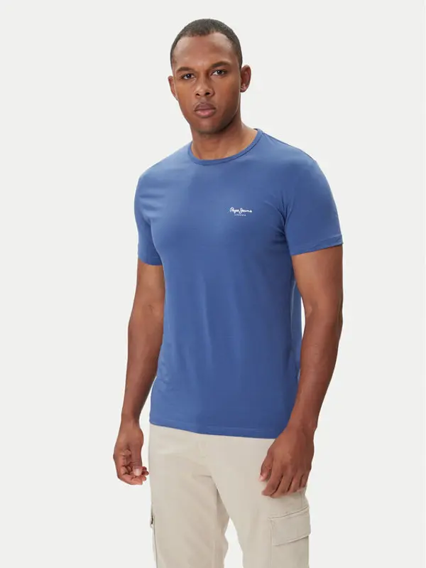 Pepe Jeans Pepe Jeans T-shirt Original Basic 3N PM5010133 Tamnoplava Regular Fit