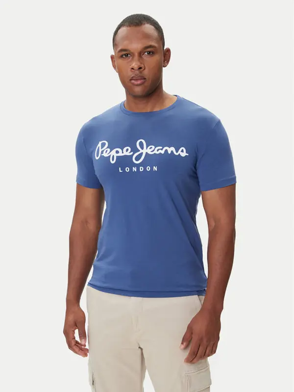 Pepe Jeans Pepe Jeans T-shirt Original Stretch N PM5010132 Tamnoplava Regular Fit