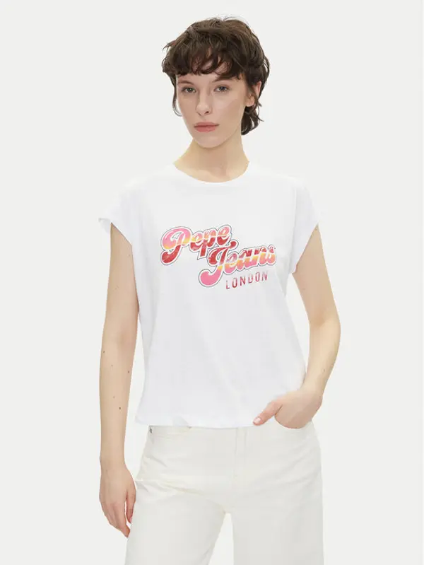Pepe Jeans Pepe Jeans T-shirt Rosalie PL506033 Bijela Regular Fit