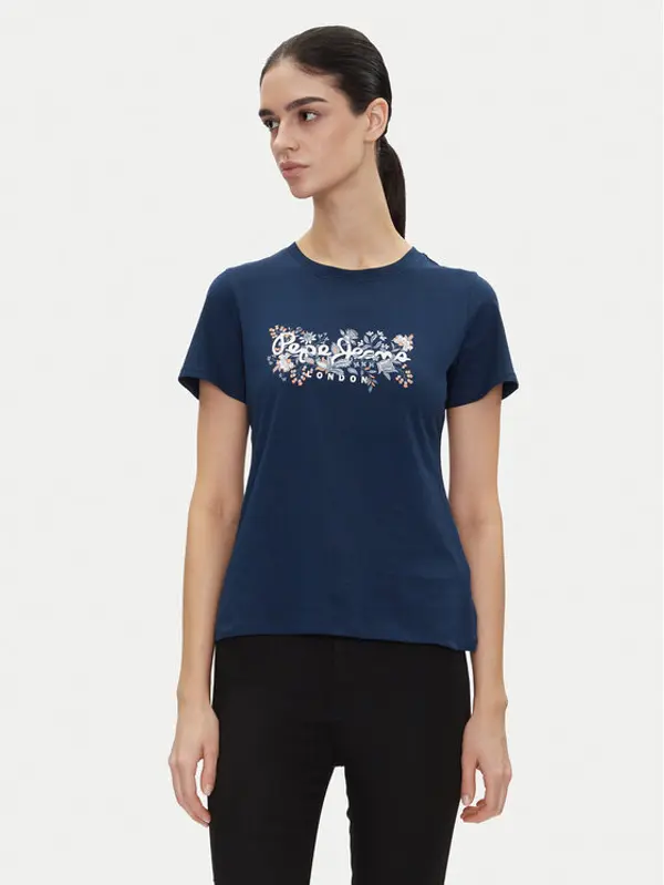 Pepe Jeans Pepe Jeans T-shirt Rosalind PL506034 Tamnoplava Regular Fit