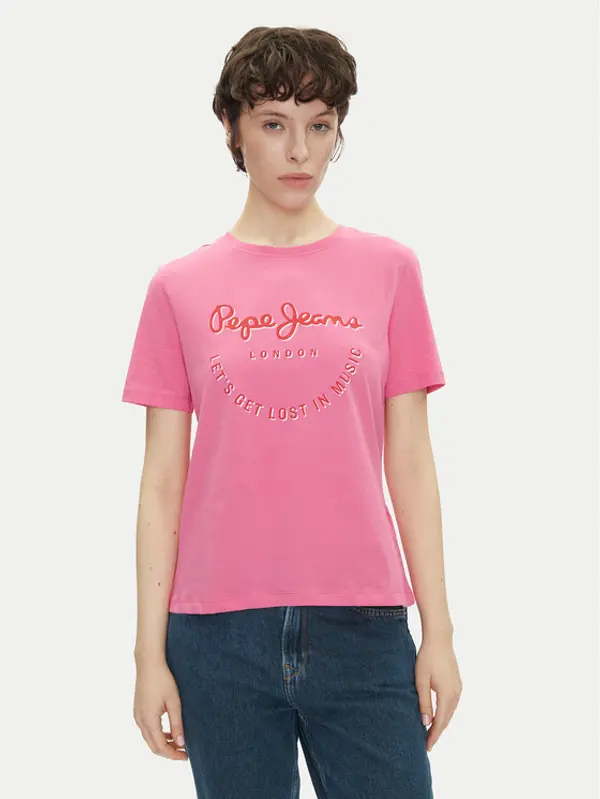 Pepe Jeans Pepe Jeans T-shirt Rumer PL506072 Ružičasta Regular Fit