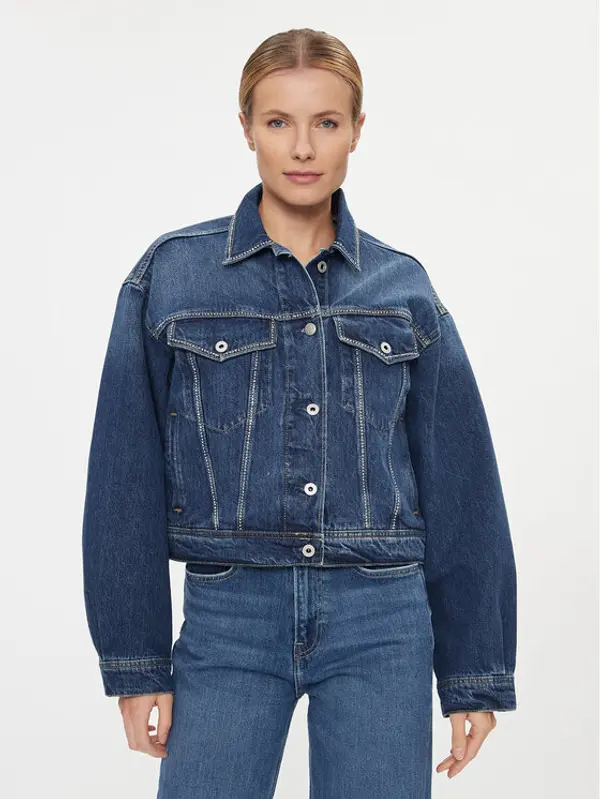 Pepe Jeans Pepe Jeans Traper jakna Turner Sparkle PL402328 Tamnoplava Relaxed Fit