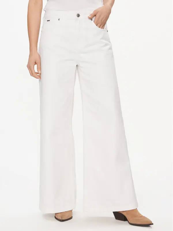 Pepe Jeans Pepe Jeans Traperice PL204684 Bijela Bootcut Fit