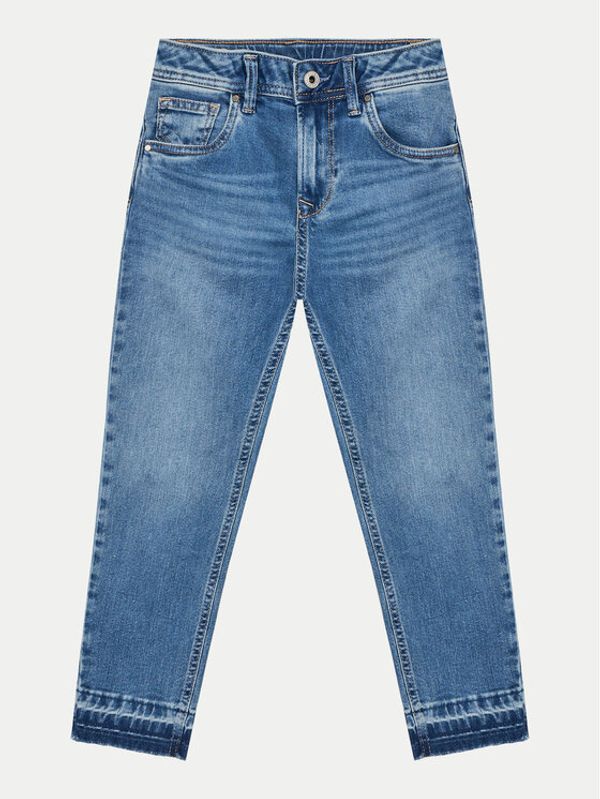 Pepe Jeans Pepe Jeans Traperice Tapered Jeans Hw Jr PG201678 Plava Regular Fit