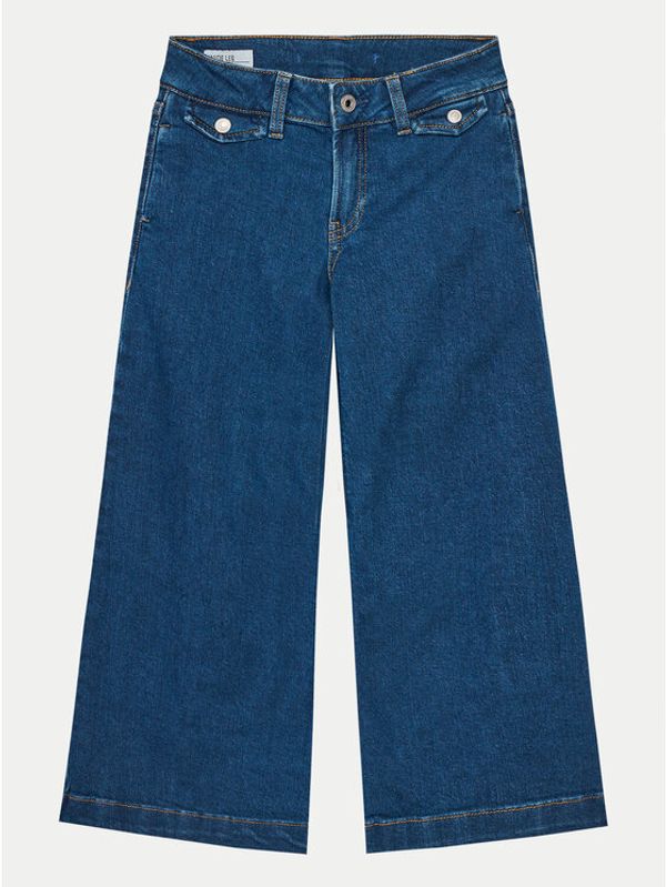 Pepe Jeans Pepe Jeans Traperice Wide Leg Jeans Mw Jr PG201680 Plava Relaxed Fit