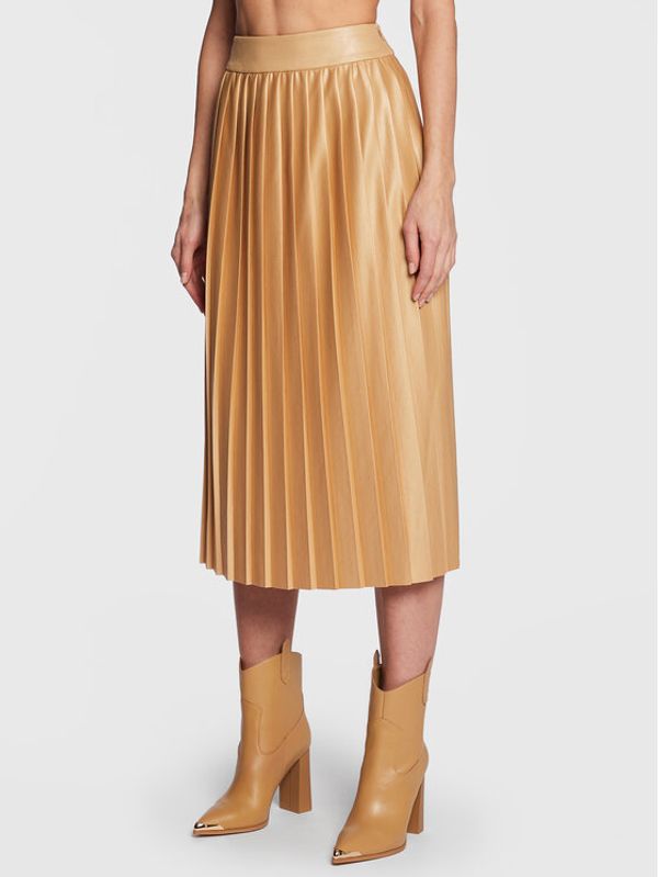 Peserico Easy Peserico Easy Plesirana suknja M05489P1 Bež Regular Fit