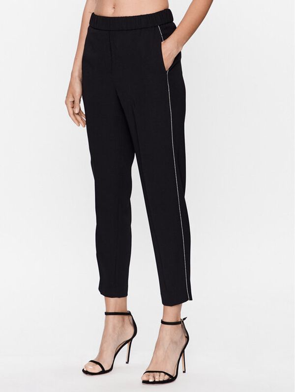 Peserico Peserico Hlače P04072 Crna Regular Fit