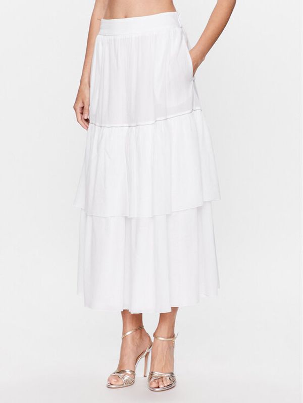 Peserico Peserico Midi suknja P05255L1 Bijela Regular Fit
