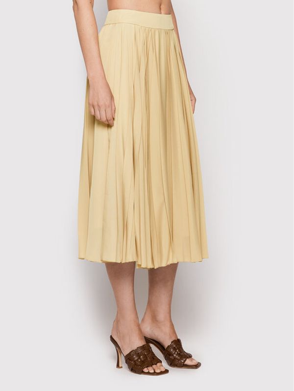 Peserico Peserico Plesirana suknja P0544000P2 Bež Regular Fit