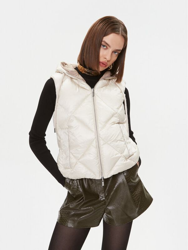 Peserico Peserico Prsluk S03340 Écru Regular Fit