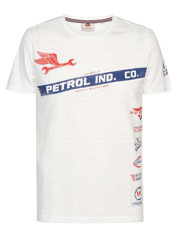 Petrol Industries Petrol Industries T-shirt M-1030-TSR626 Bijela Regular Fit