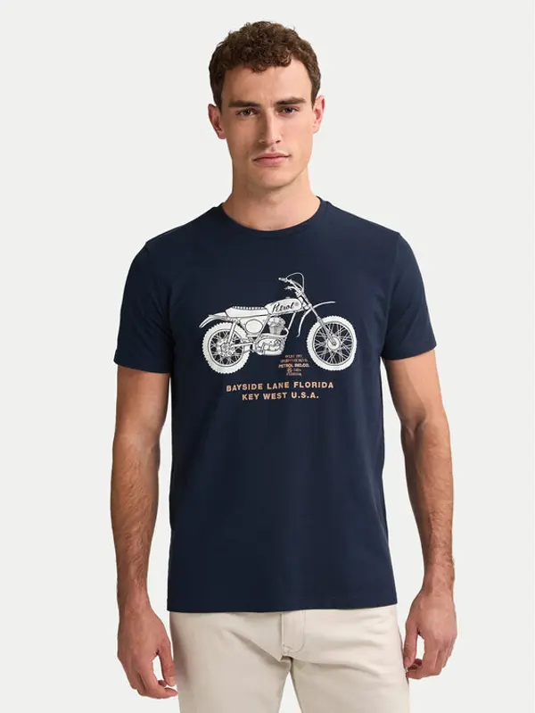 Petrol Industries Petrol Industries T-shirt M-1050-TSR707 Tamnoplava Regular Fit