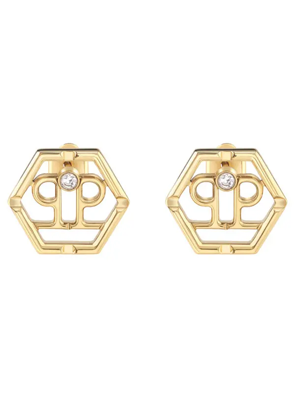 PHILIPP PLEIN PHILIPP PLEIN Naušnice Hexagon PJ2AA06EU Zlatna