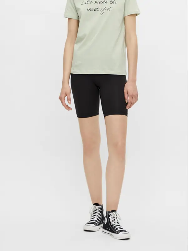 Pieces Pieces Biciklističke hlače Kiki 17101084 Crna Slim Fit