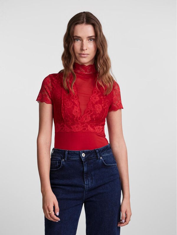 Pieces Pieces Bodi 17131182 Crvena Slim Fit