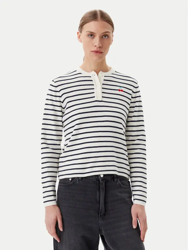 Pieces Pieces Džemper Senna 17156406 Écru Regular Fit