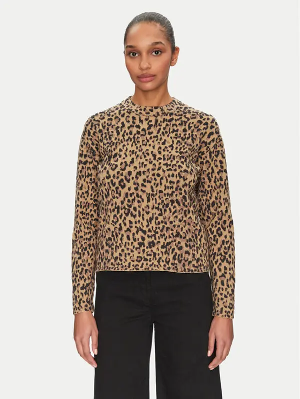 Pieces Pieces Džemper Seo 17156343 Smeđa Regular Fit