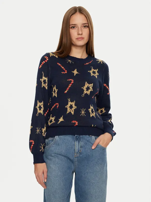 Pieces Pieces Džemper Sugar 17152789 Tamnoplava Regular Fit