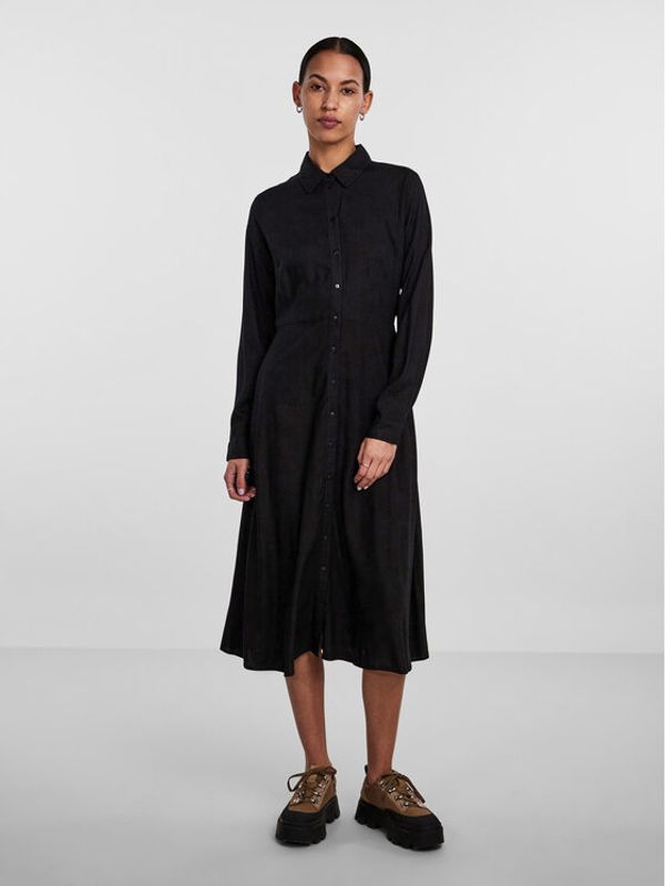 Pieces Pieces Haljina košulja 17140732 Crna Regular Fit