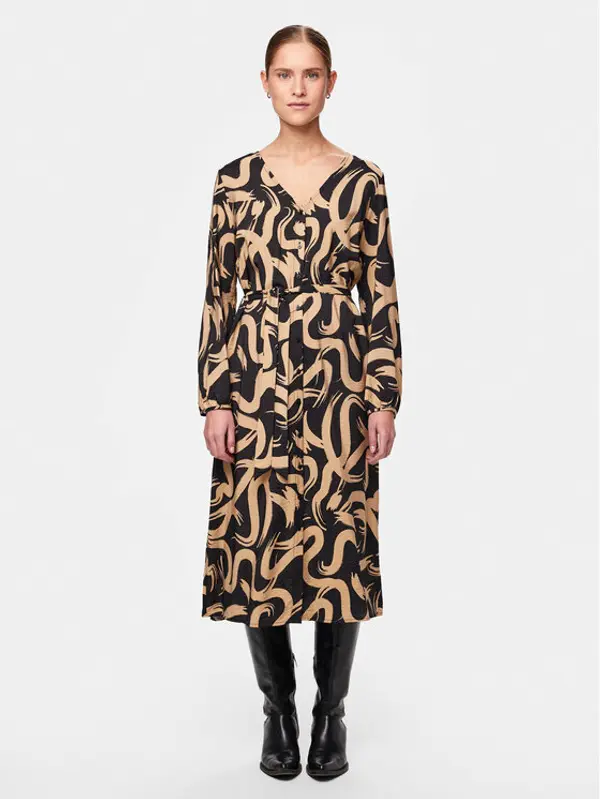 Pieces Pieces Haljina košulja Merita 17147634 Bež Regular Fit