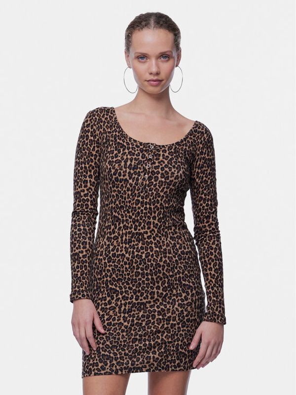 Pieces Pieces Haljina za svaki dan Kitte 17148389 Smeđa Slim Fit