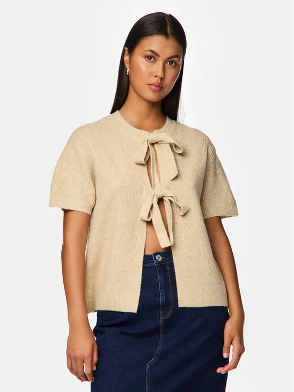 Pieces Pieces Kardigan 17156681 Bež Regular Fit