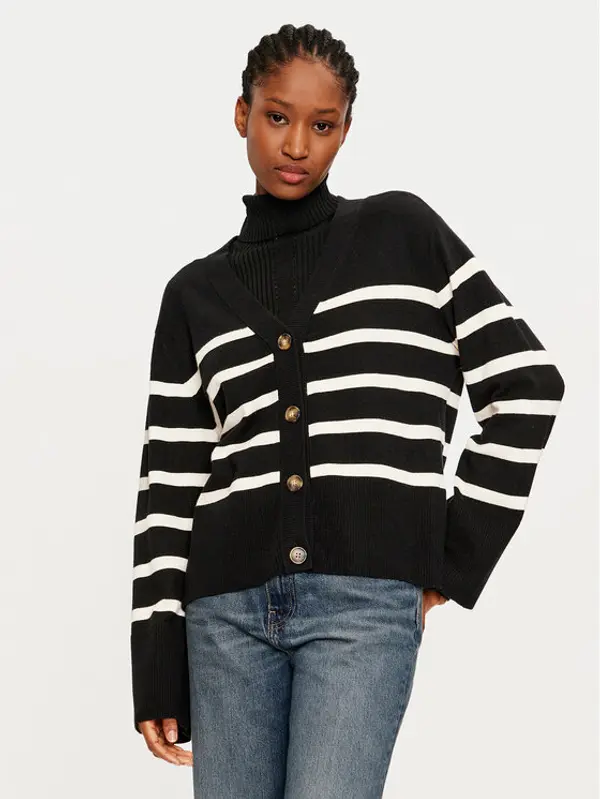 Pieces Pieces Kardigan Sia 17150971 Crna Loose Fit
