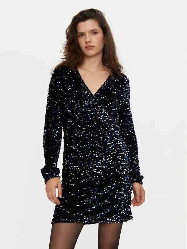 Pieces Pieces Koktel haljina 17133626 Crna Slim Fit