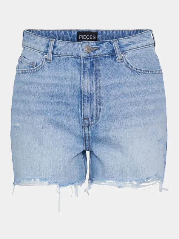 Pieces Pieces Kratke traperice Summer 17146747 Plava Regular Fit