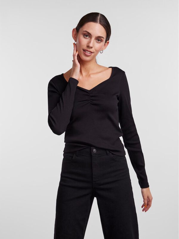 Pieces Pieces Majica 17135564 Crna Slim Fit