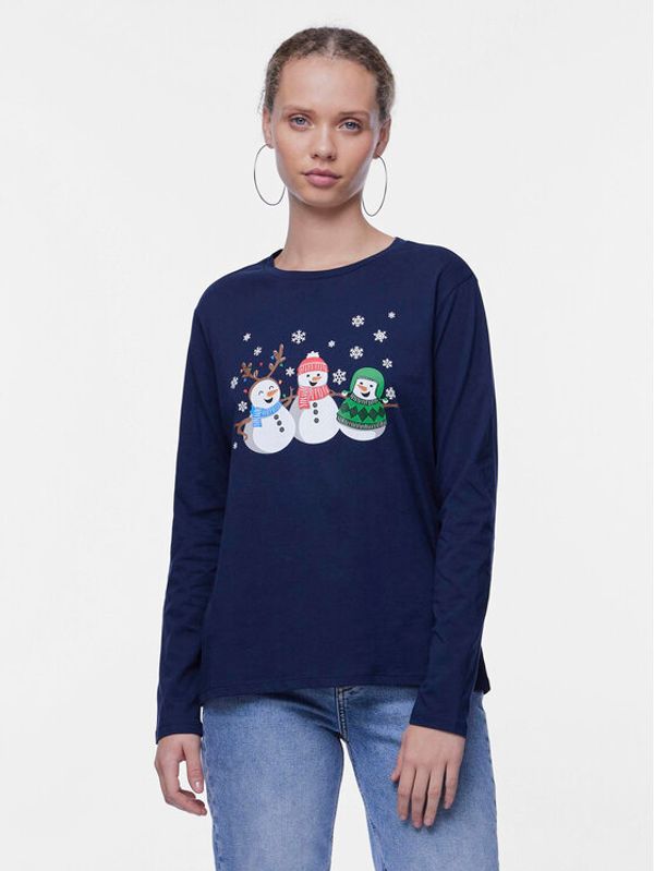 Pieces Pieces Majica 17136563 Tamnoplava Regular Fit