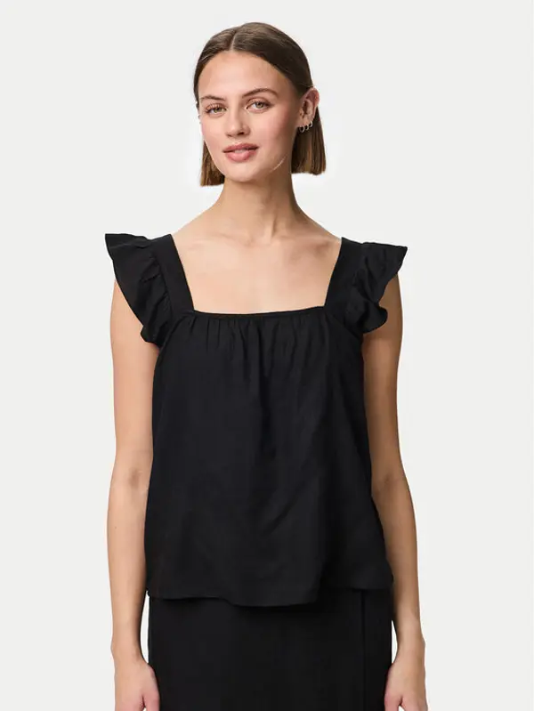 Pieces Pieces Majica Pia 17154740 Crna Regular Fit