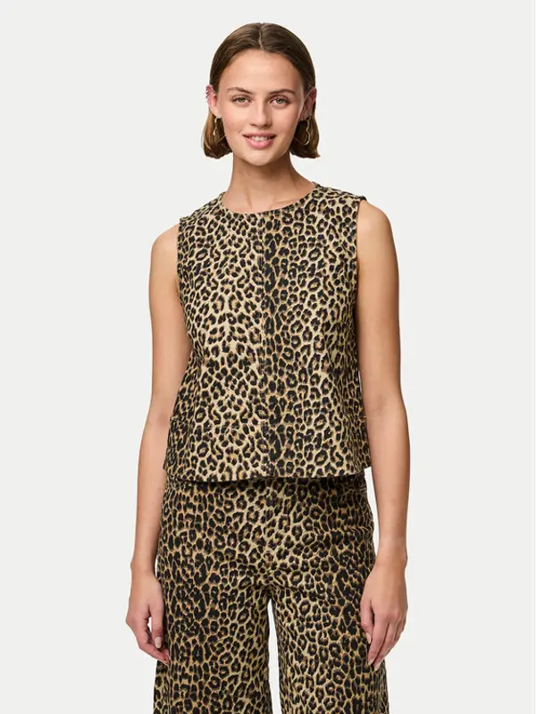 Pieces Pieces Majica Salume 17158200 Smeđa Relaxed Fit