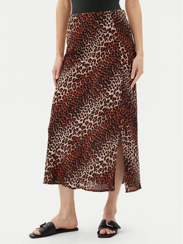 Pieces Pieces Midi suknja Nya 17147811 Smeđa Regular Fit