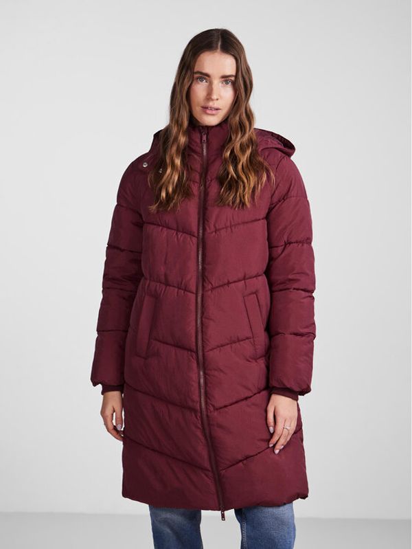 Pieces Pieces Pernata jakna 17126619 Tamnocrvena Regular Fit