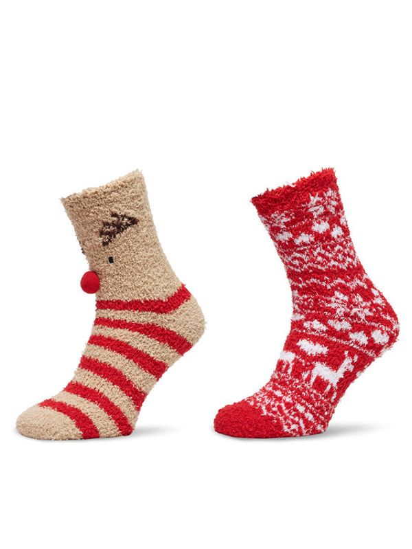 Pieces Pieces Set od 2 para ženskih visokih čarapa 17143278 Šarena