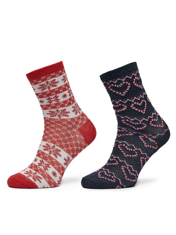 Pieces Pieces Set od 2 para ženskih visokih čarapa Jia 17143032 Šarena