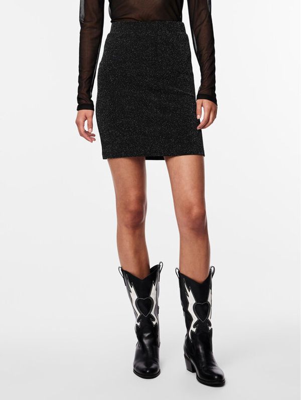 Pieces Pieces Suknja olovka 17140618 Crna Slim Fit