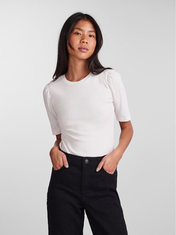 Pieces Pieces T-shirt 17133700 Bijela Slim Fit