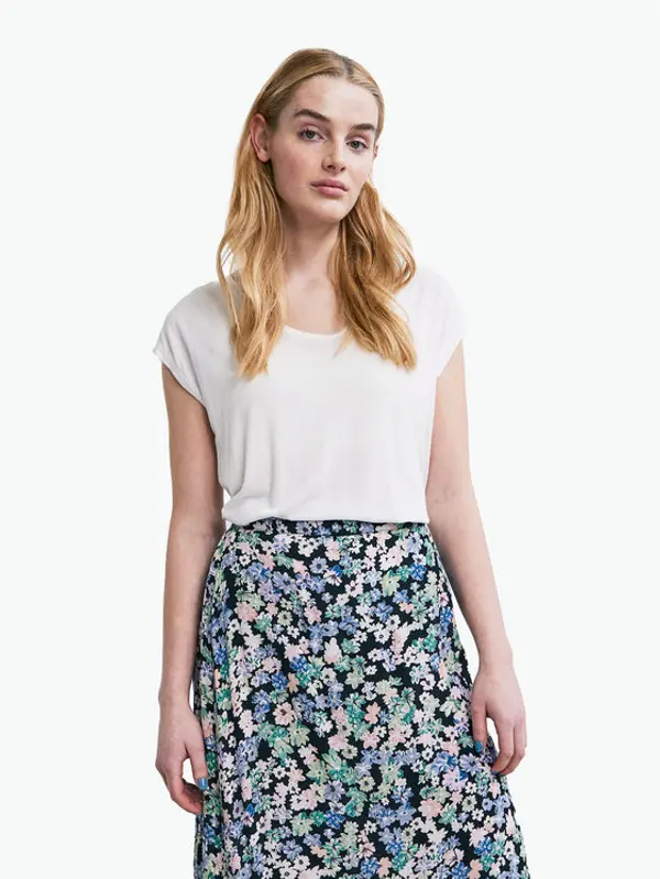 Pieces Pieces T-shirt Billo 17078732 Bijela Loose Fit