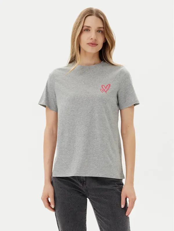 Pieces Pieces T-shirt Maria 17155082 Siva Relaxed Fit