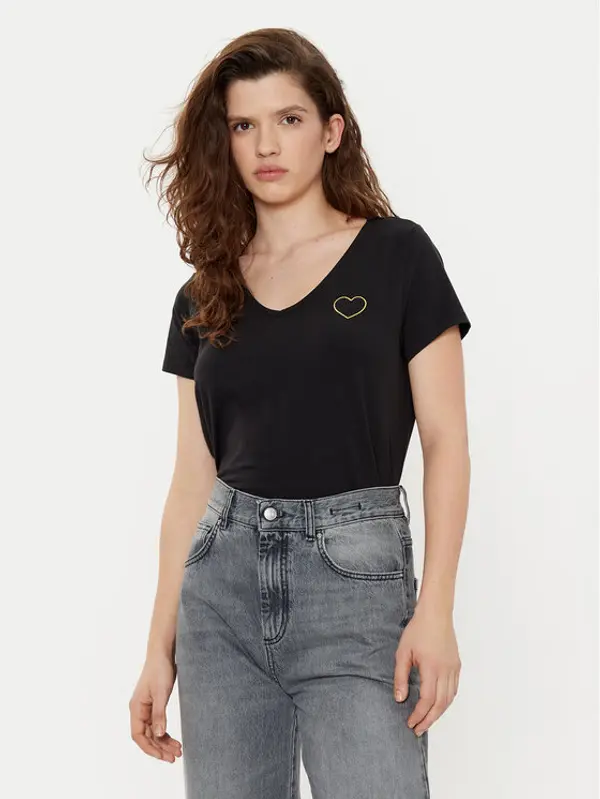 Pieces Pieces T-shirt New Billy 17102921 Crna Regular Fit