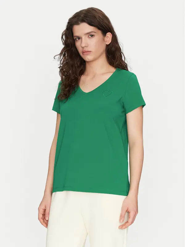 Pieces Pieces T-shirt New Billy 17102921 Zelena Regular Fit