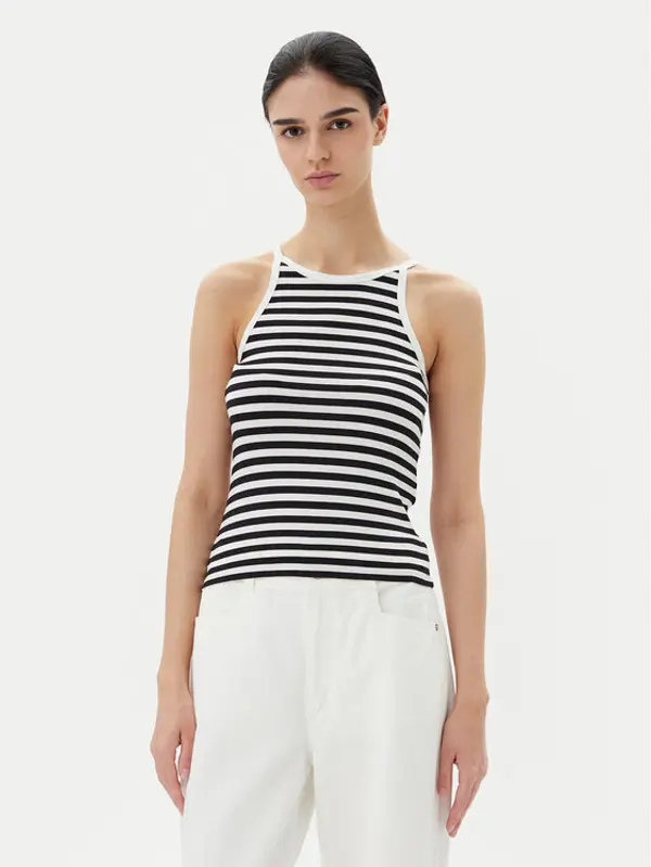 Pieces Pieces Top Jane 17155477 Crna Slim Fit