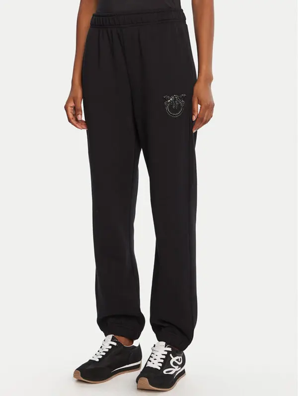 pinko PINKO Donji dio trenerke Plumcake 104790 A2RO Crna Regular Fit