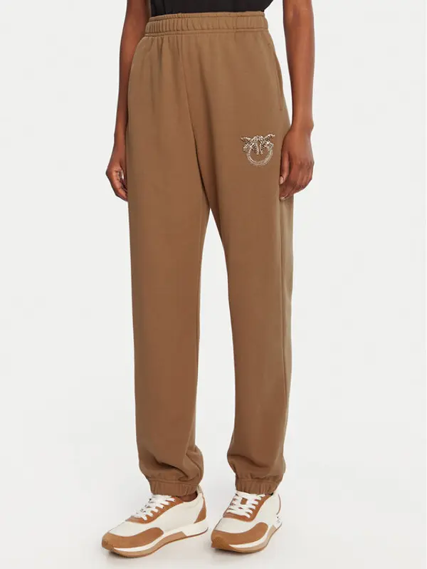 pinko PINKO Donji dio trenerke Plumcake 104790 A2RO Smeđa Regular Fit