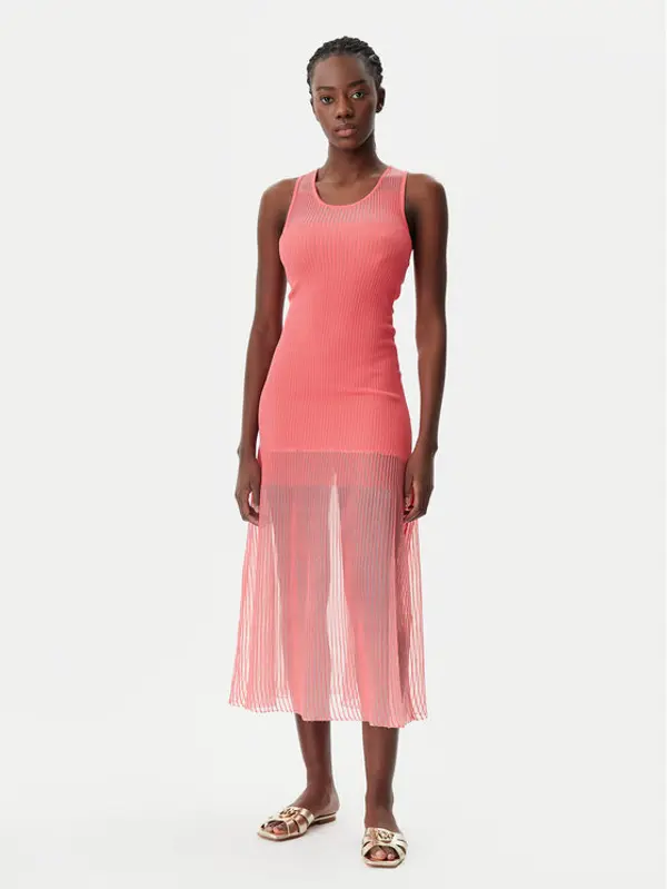 pinko PINKO Džemper haljina 104802 A2GJ Koraljna Regular Fit
