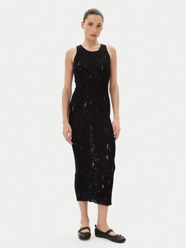 pinko PINKO Džemper haljina 105141 A2LP Crna Slim Fit