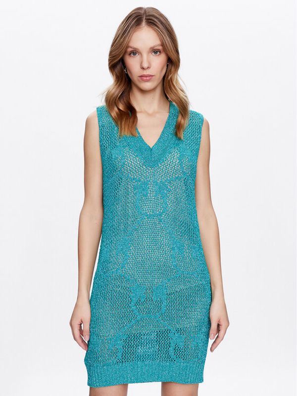 Pinko Pinko Džemper haljina Abbracciato 100631 A0K2 Zelena Regular Fit